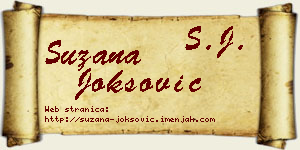 Suzana Joksović vizit kartica
